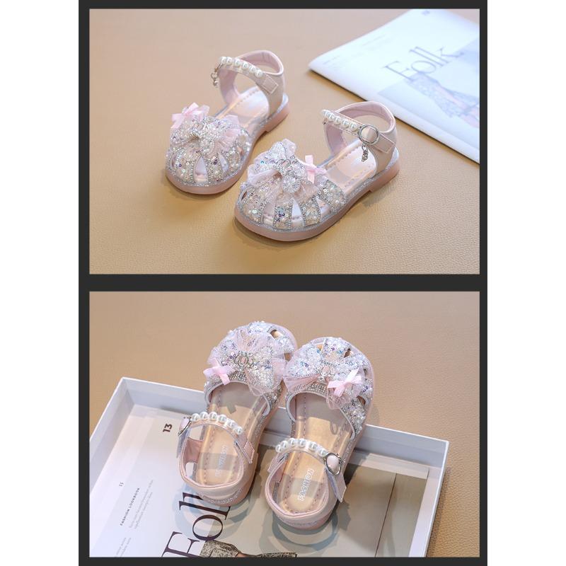 New Summer Princess Crystal Sandals, Popular Shoes for Baby Girls