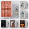 ~O~Home Shower Curtains for Bathroom Waterproof Fabric Modern Nordic Style Living Room Curtain Halloween Autumn Pumpkin Decorati