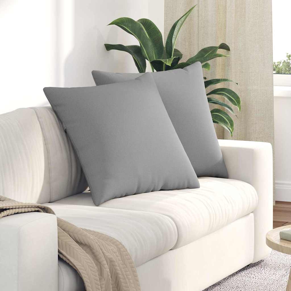 Sofa Cushions 2 Pcs Cloud Grey 60 X 60 Cm Fabric