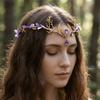Fantasy Elf Tiara Diadem Fairy Headpiece Photoshoot Elven Crown  Forest Wedding