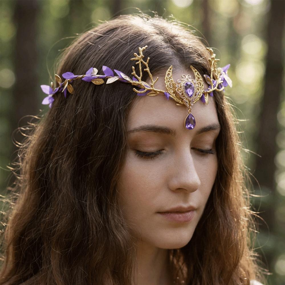 Fantasy Elf Tiara Diadem Fairy Headpiece Photoshoot Elven Crown  Forest Wedding