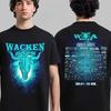 Wacken Open Air 2025 Festival Vom 30. Juli bis 2. August 2025 in Schleswig-Holstein Deutschland Rosen Beidseitiges T-Shirt