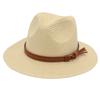 Summer Straw Woven Hat Wide Brim UV Protection Beach Panama Hat Soft Breathable Fedora Sun Hat