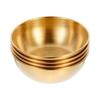 4pcs New Stainless Steel Seasoning Serving Tray Gold Mini Spice Plates Round Household Soy Sauce Dish Plates Specialty Tableware