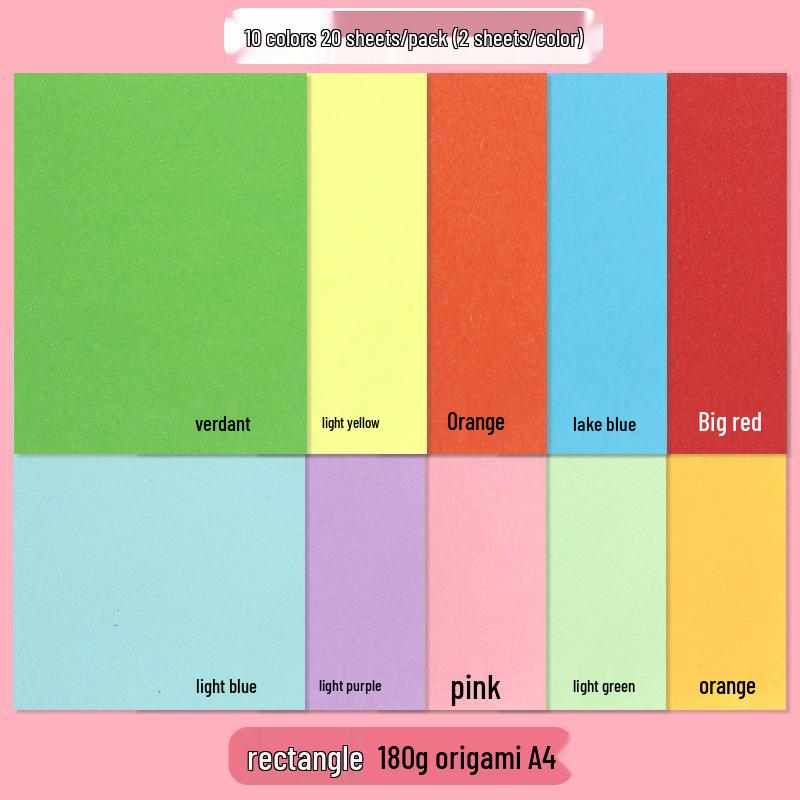 Square Colored Children's Origami Paper Cranes & Christmas Tree Craft Pack