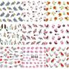 50 Sheets 3D DIY Nail Art Water Transfer Floral Manicure Tips Nail Sticker Decoration