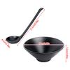 High Quality Black Plastic Noodle Bowl Spoon Catering Service Bowl Suitable For Cafeterias And Picnics Easy Maintenance