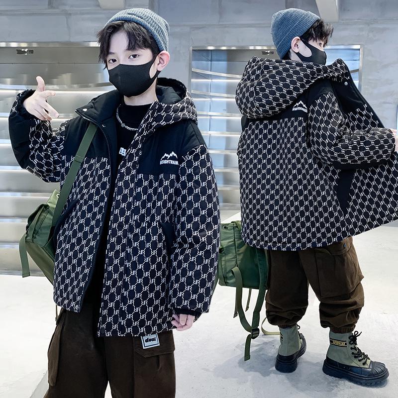 

Мальчиковая ветровка на флисовой подкладке: Модная зимняя парка 2025 140cm (Height ~135cm)