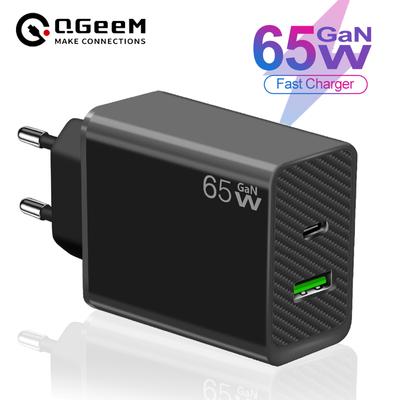 QGeeM GaN 65W Ladegerät USB Typ C PD Ladegerät Schnellladung für iPhone 14 13 Pro Max Xiaomi Samsung QC4.0 PD3.0 Typ-C Adapter