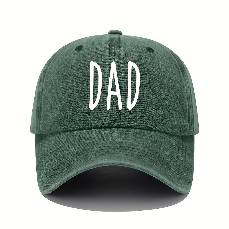 Dad's letter printed baseball cap retro lightweight washable hat with adjustable sun protection hat for travel