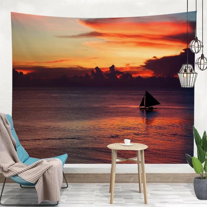 Tapiserie Dormitor Living Plantă Tropicală Model de Vară Tapiserie Modă Decor pentru Casă