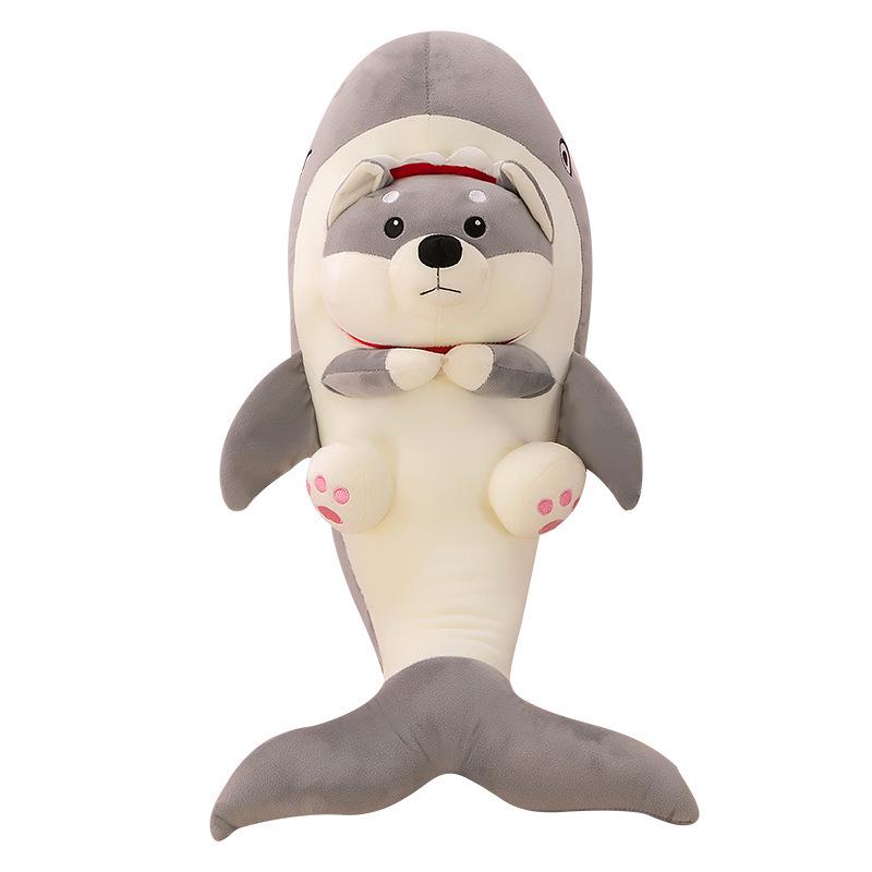 Ocean Shark Plush Dog Toy - Silly Shark Pillow & Funny Gift