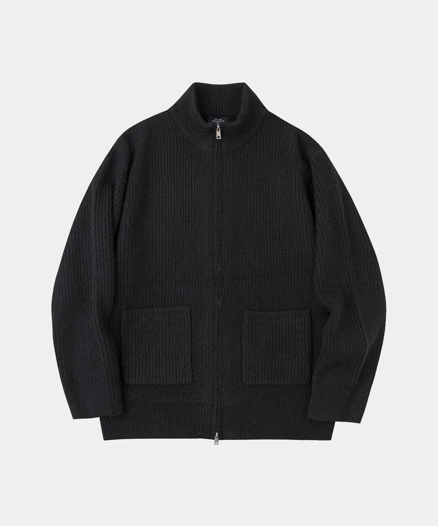 LETTERCOMO High-Neck Kato Wool Knit Zip-Up Brown 3 Colors