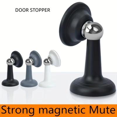 Strong Magnetic Silent Door Stopper Household Bedroom Free-punch Door Suction Anti-collision Silicone Floor Door Stop