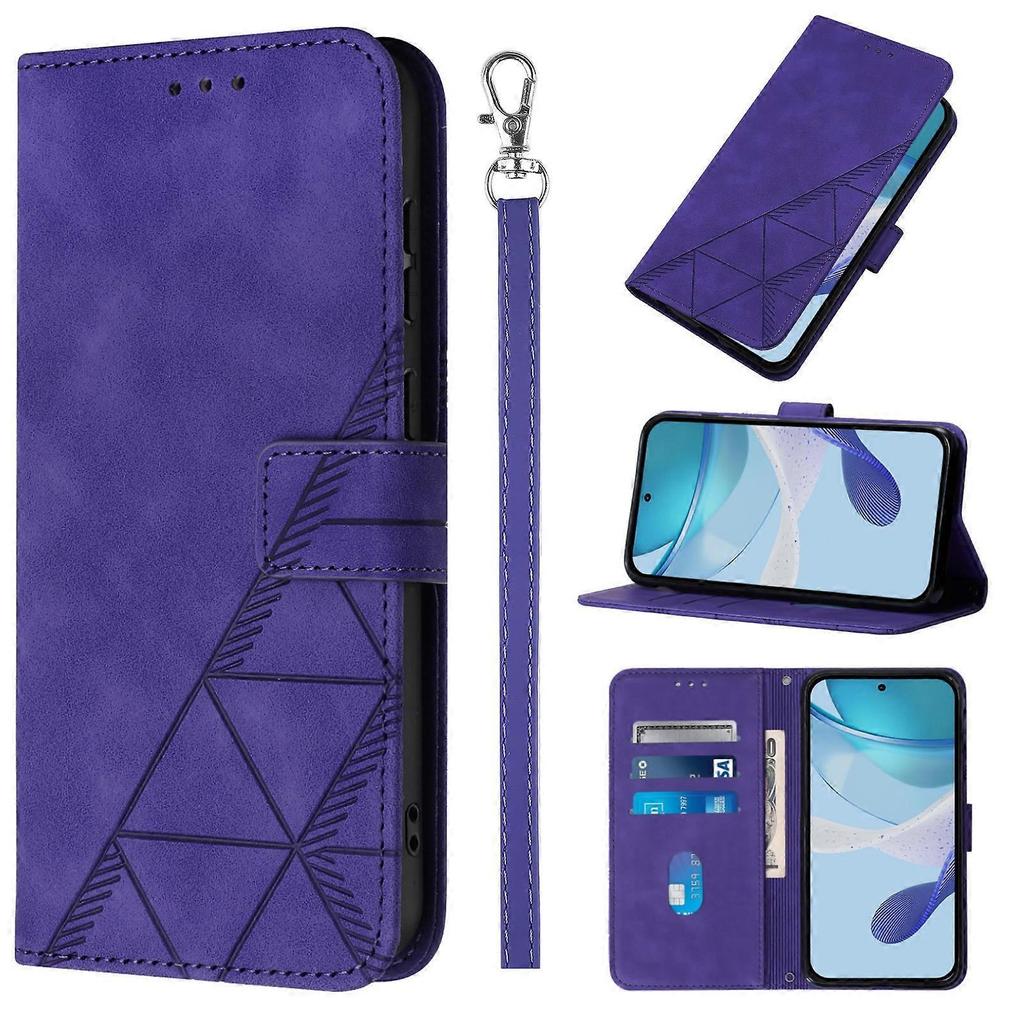 iPhone 17 Pro Max Geometrische Prägung Brieftaschen-Handyhülle mit Handgelenkschlaufe, Magnetische Klapphülle Stoßfest Schutz