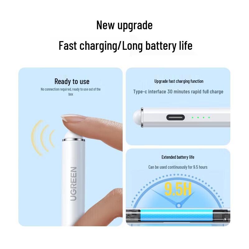UGREEN Universal Capacitive Stylus Pen with Red Light Pointer