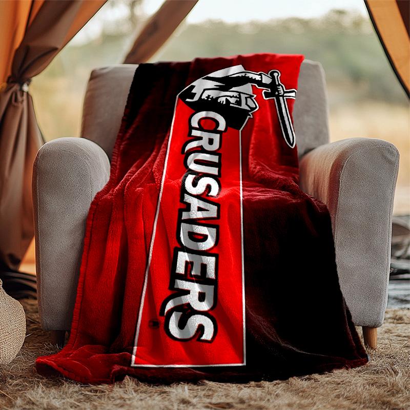 Crusader Flannel Blanket Soft Warm All-Season Throw, Design for Camping, Car Travel, Hiking Sofa, Bed, Office Perfect Gift for Parties