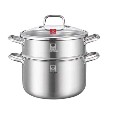 KOBACH 304 Stainless Steel 22cm 2-Layer Steamer Pot