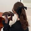 Großer Strickschleifen-Bananenclip Rutschfester Haarclip Kreativer vertikaler Clip Mädchen