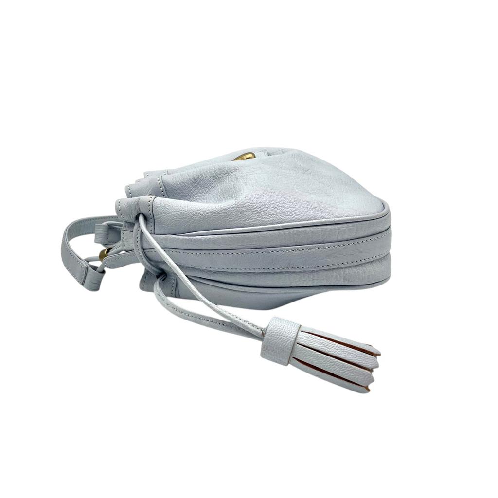 Used TOFF&LOADSTONE Drawstring type Shoulder Bag Bloomer BloomerShoulder Bag Light blue leather Women