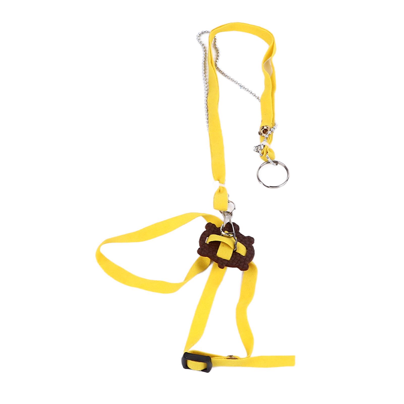 Arnés de Correa de Seguridad para Tortuga Control Suave Cuero PU Ajustable Correa para Lagarto para Entrenamiento Caminar Type 2 yellow