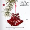 Popular Nordic Red Flocking Christmas Bell Ornaments for Tree and Shop Window Decoration