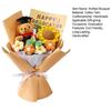 Buchet de Flori Croșetate pentru Absolvire Flori Croșetate Handmade Buchet de Floarea Soarelui cu Păpușă Drăguță Cadou de Absolvire pentru Băieți Fete