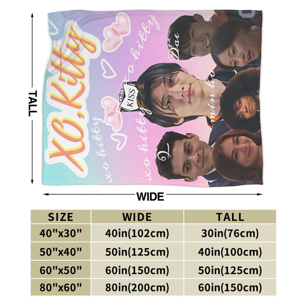 TV XO Kitty Kim Min Blanket Super Soft Graphic Plush Throw Blanket For Home Decor Travel Office Flannel Bedspread Bed Cover