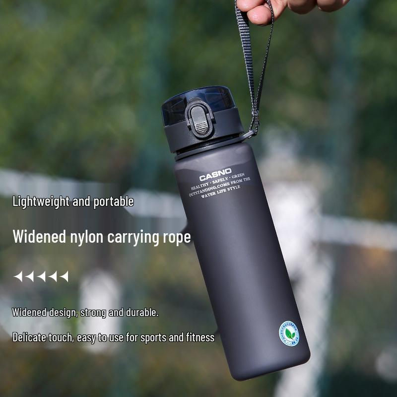 Casino Student Portable Sports Water Bottle with Bullet Cover – Frosted, Large Capacity, Outdoor & Direct Drinking Design.