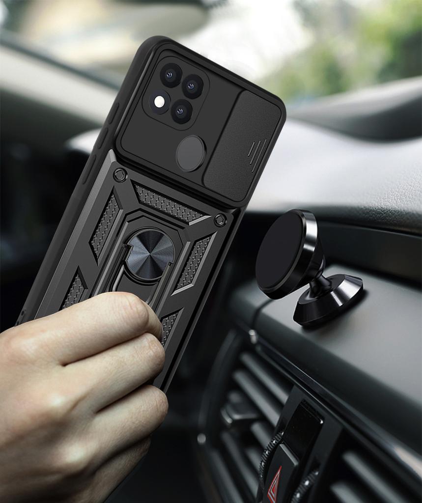 Pouzdro s výsuvným fotoaparátem, nárazuvzdorné brnění pro OPPO A5 A7 A8 A12 A15 4G, magnetický držák do auta, ochranný kroužek pro OPPO A16 A17 A31 A38