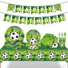 Dekoration mit Fußball-Thema Party Einweg-Geschirrset, Dekorationszubehör für Kindergeburtstagsparty