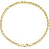 14K Gouden Gedraaide Touwketting Armband voor Dames Heren | 3mm gedraaide schakel, gevlochten spiraalontwerp, aanslagbestendig & hypoallergeen, robuust maar delicaat, ideaal