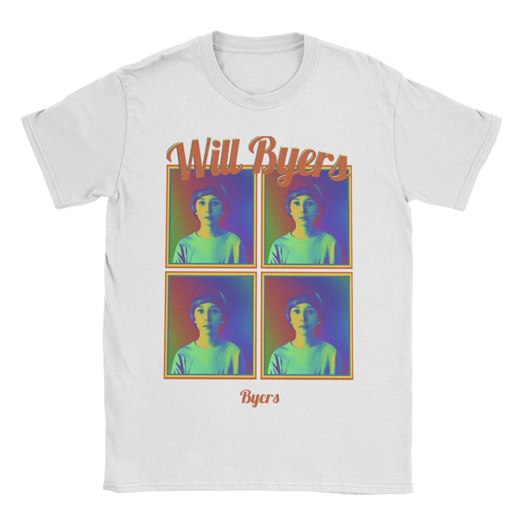Men's Will Byers  T Shirts  Cotton Clothing Fashion Short Sleeve Crewneck Tee Shirt Printing T-Shirt