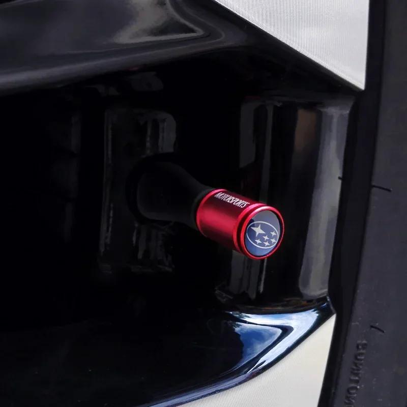 Metal Matte Tire Valve Stem Caps for Subaru Forester XV Outback STI WRX Impreza Legacy BRZ Anti-dirty Air Cover Car Accessories WW1