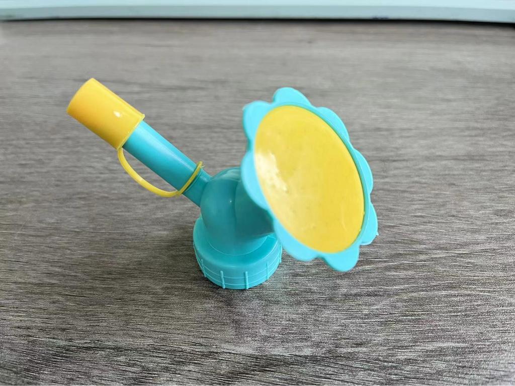 Sunflower Double-Head Watering Bottle: Small Potted Plant Sprinkler with Long Spout for Household Use.