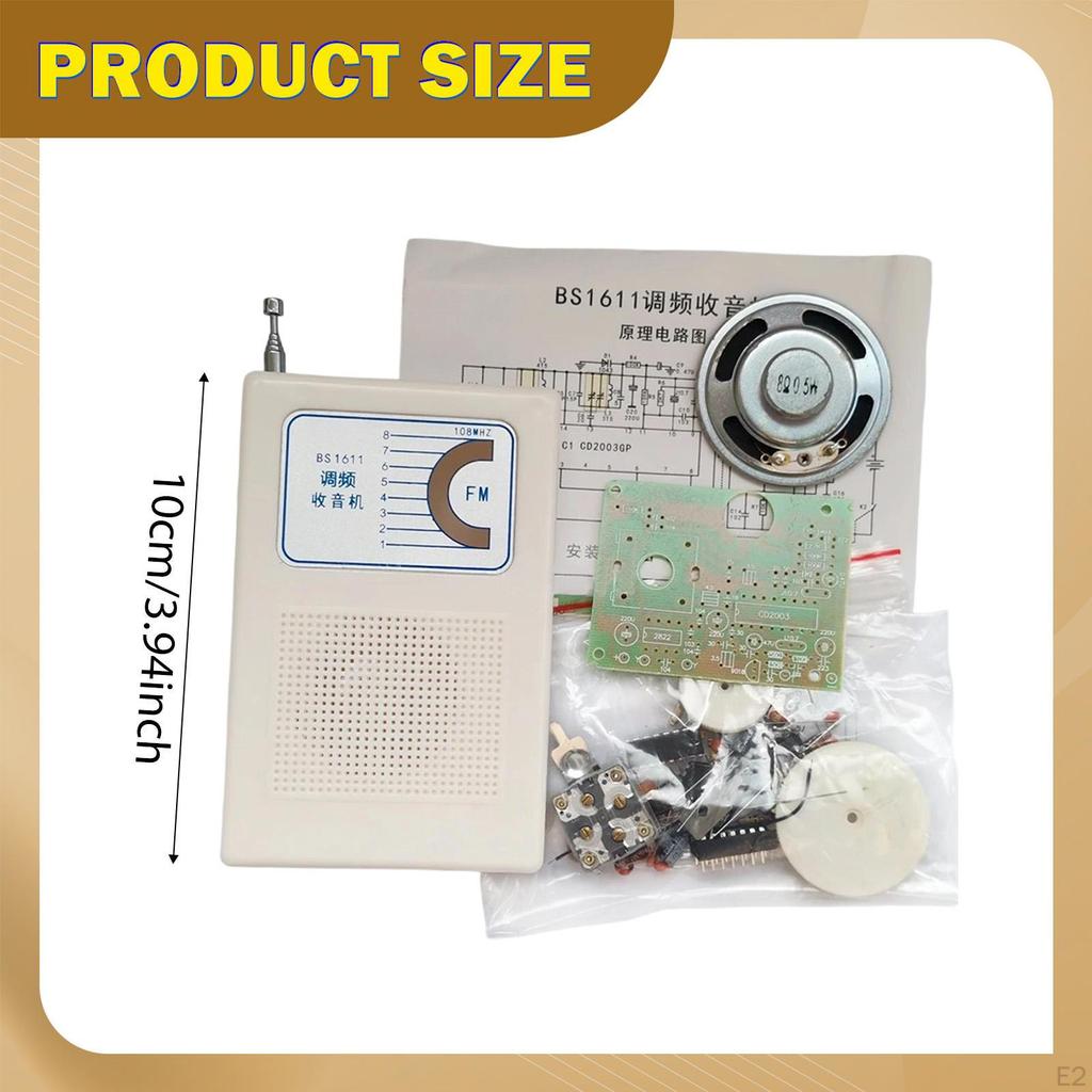 FM Radio Electronic DIY Kit,Practice,Practical Educational for Soldering Teaching Assemble Set