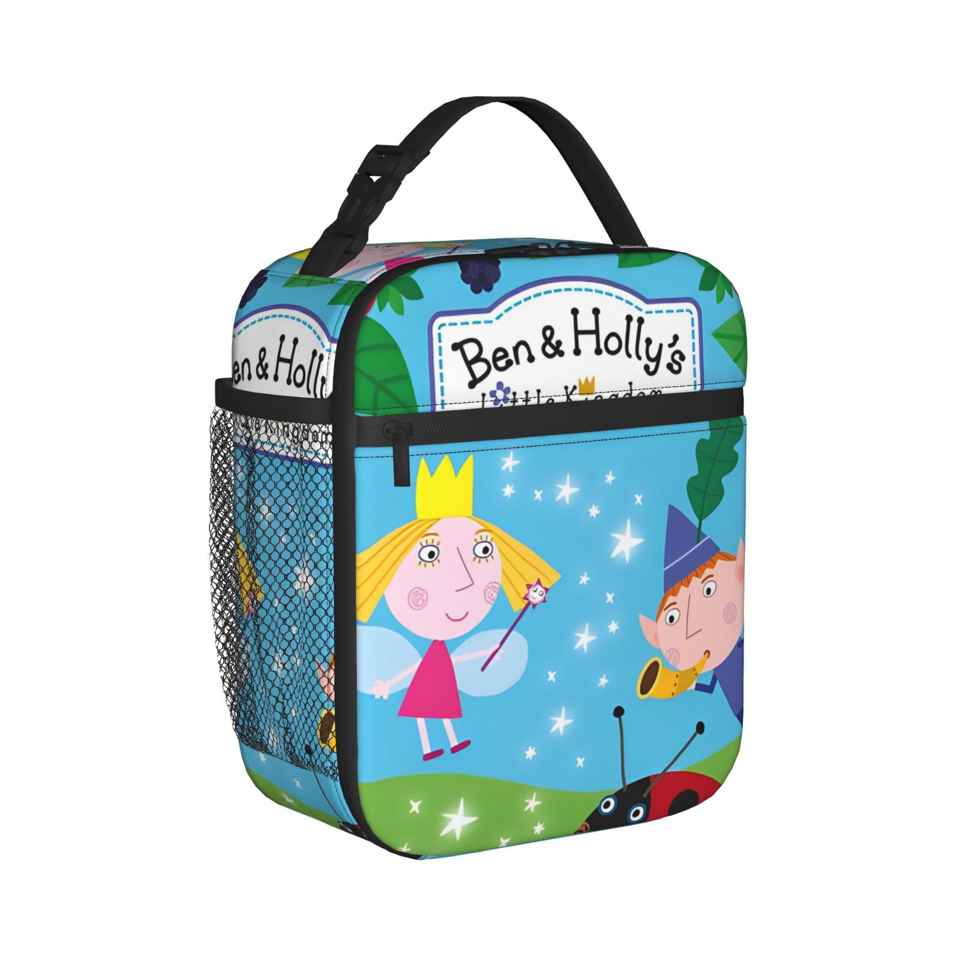 Ben And Holly s Little Kingdom Insulated Lunch Bag Cooler Bag Reusable,Meal Container  High Capacity Lunch Box Tote Food Handbag One Size