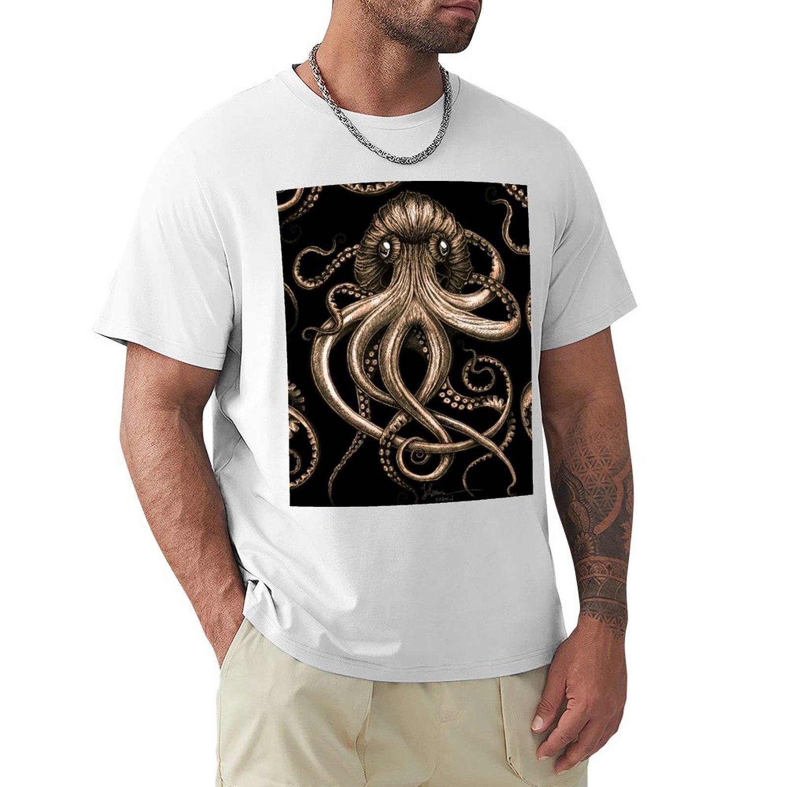 Bronze Kraken TShirt Clothing korean fashion men clothes S