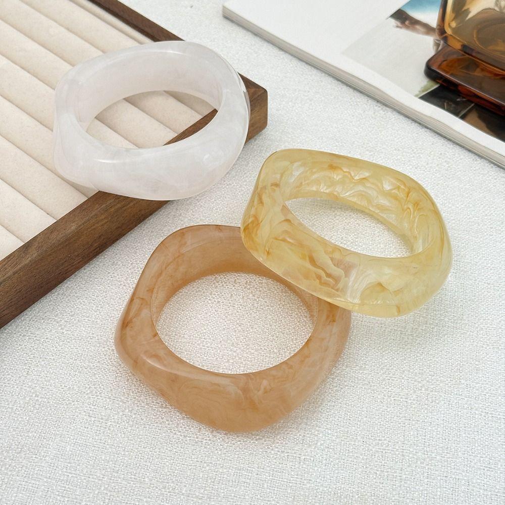 Bohemian Irregular Wide Bracelet Europe American Style Green Hand Ring  Decoration