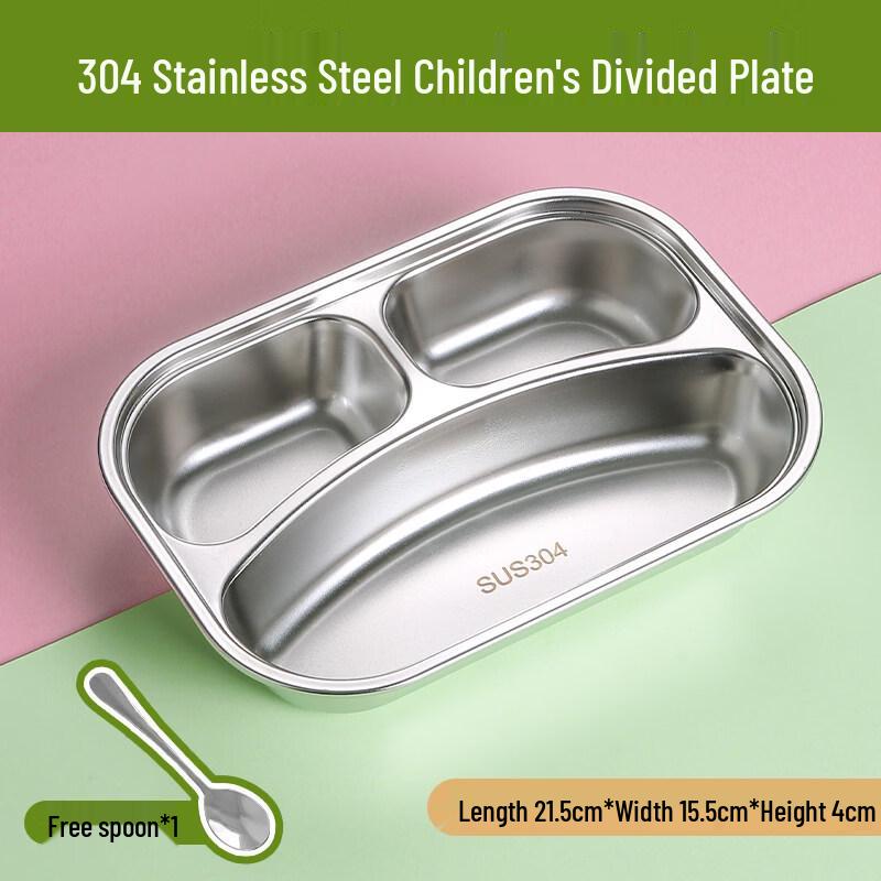 

304 Stainless Steel Kids Divided Dinner Plate