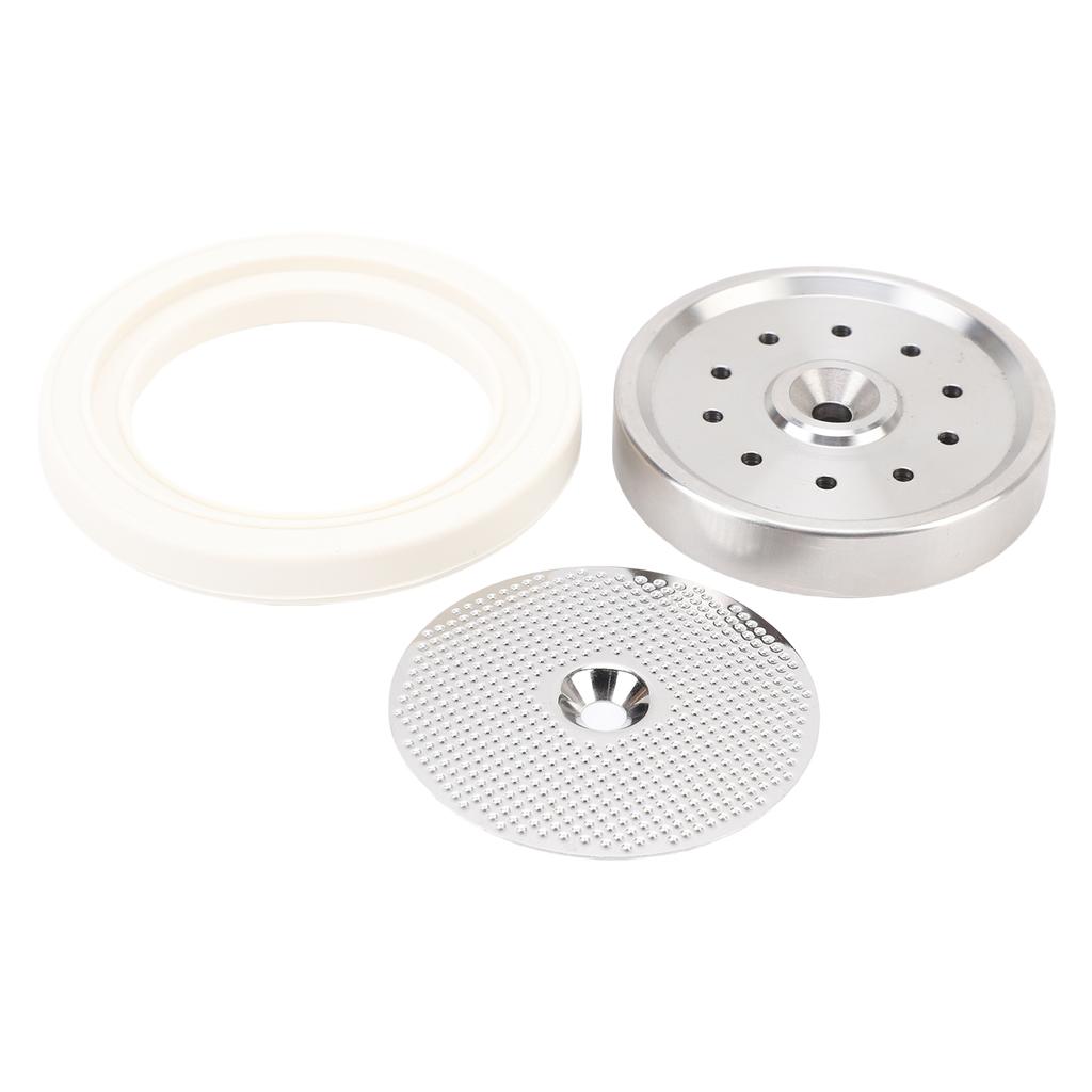 Improved Coffee Machine Shower Screen and Holder Gasket Kit with Stainless Steel Holder, Upgrading Water and Preventing Leakage, Replacement for 9