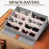 Sunglasses Storage Organizer Eyeglasses Display Case Holder Eyewear Storage Box Glasses Jewelry Holder with Magnetic Closure