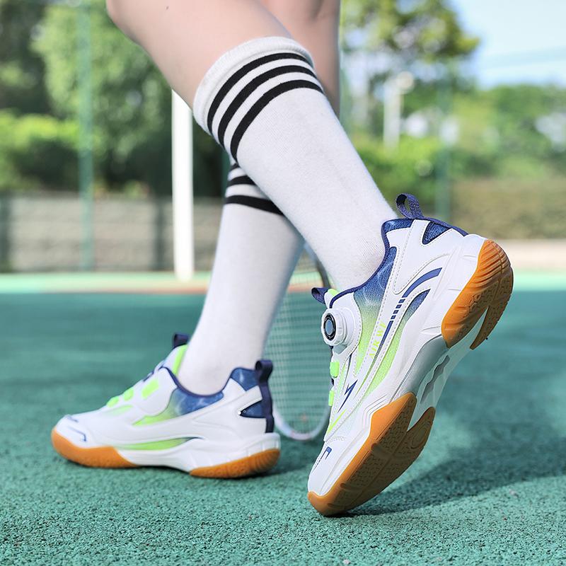ennis professional rotating button men's and women's badminton shoes, table tennis shoes, children's outdoor sports shoes