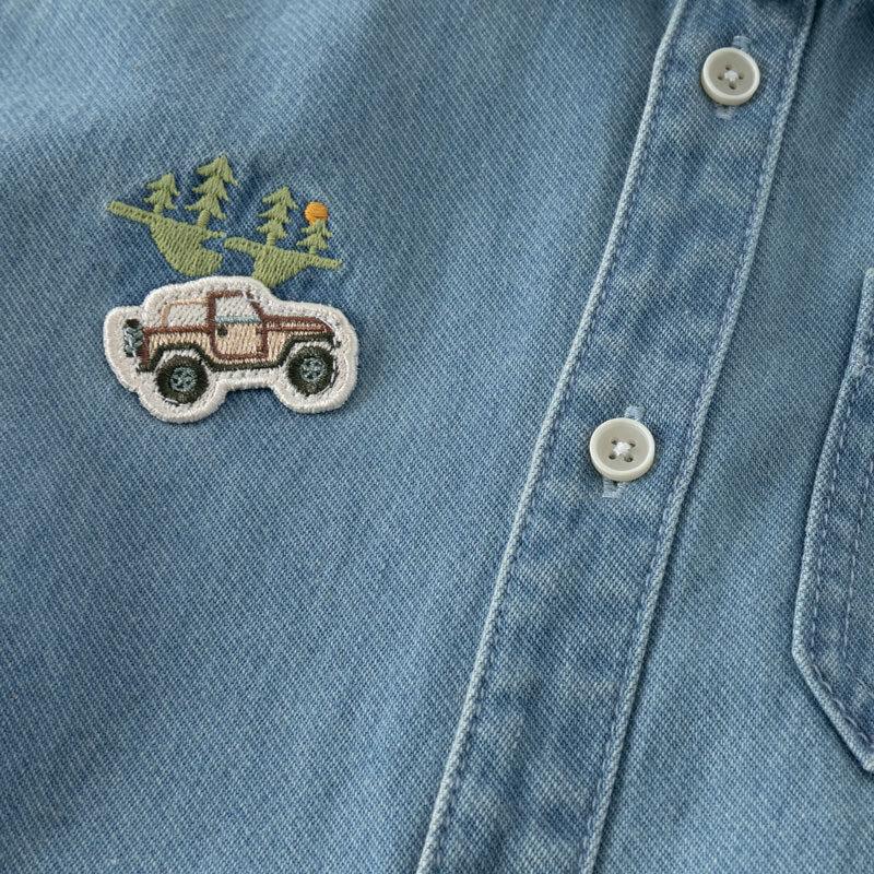 David & Bella Boys' Denim Cotton Shirt