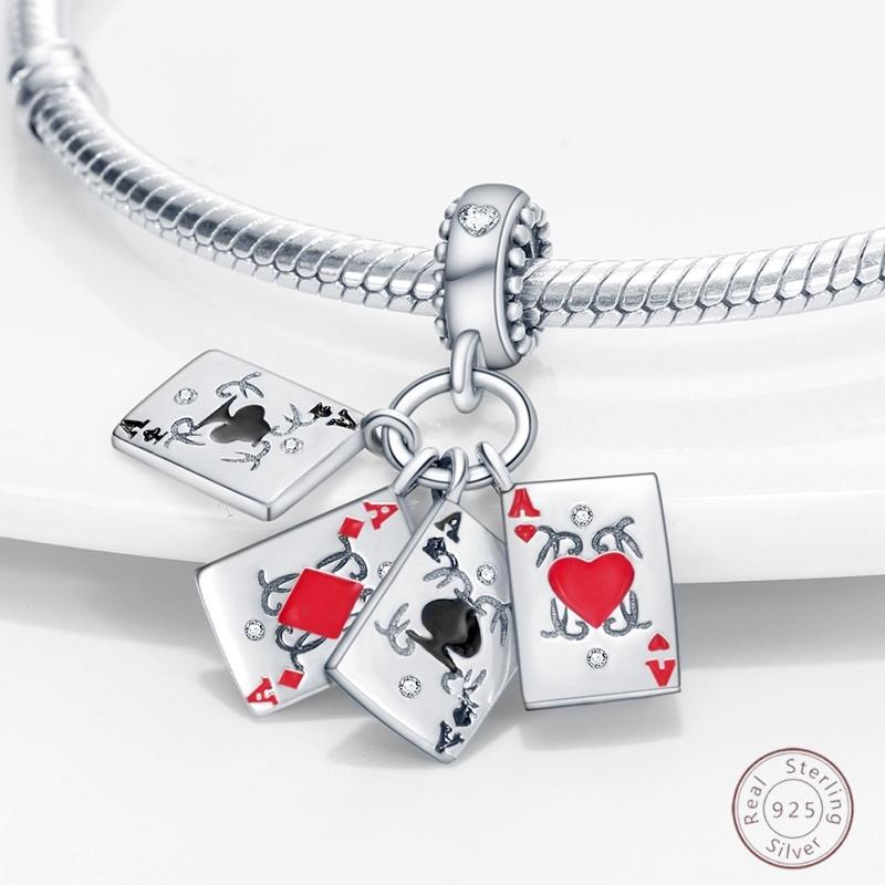 100% Copper Playing Cards Shiny Zirconia Beads 3Mm Diy Holiday Exquisite Jewelry Gift Making