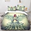 Nuevo Juego de Cama Fairy Tail Anime Japonés Niños Niñas Regalo Decoración de Dormitorio Tamaño Individual Twin Completo Queen Textil para el Hogar Dropshipping