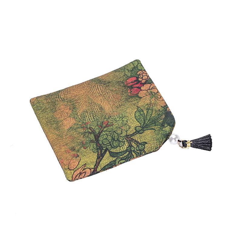 Elegant Chinese Tassel-Fabric Coaster: Waterproof, Anti-Slip, Double-Sided Tea Table Accessory