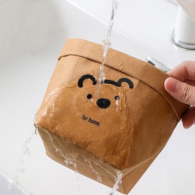 Wasserdichte wiederverwendbare Kraftpapier-Aufbewahrungstasche, multifunktionale Obsttasche, Sukkulenten-Blumentopfhalter, Lebensmitteltopf, Wohnaccessoires