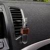 Stable Mini Car Flower Vase Clip Elegant Adjustable Car Vent Flower Vase Walnut and Glass Creative Car Vent Decor Dashboard