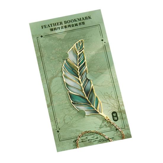 Artistic Feather Metal Bookmark with Tassel Vintage Elegant Page Marker Durable Rust-Resistant Fantasy Gift for Book Lovers Writers & Students